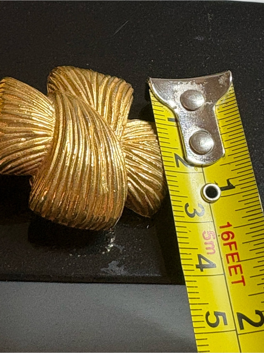 Givenchy Gold Tone Twisted Knot Clip-On Earrings - Picture 8 of 9